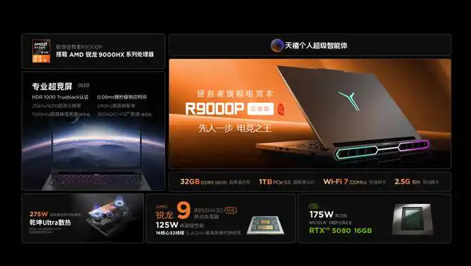 AMD锐龙9000HX系列处理器 拯救者R9000P 2025 京东帧香电竞节_9950X3D
