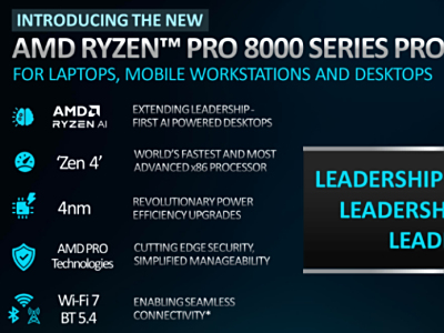 赋能商用AI PC!AMD锐龙PRO 8000/8040系列处理器来了