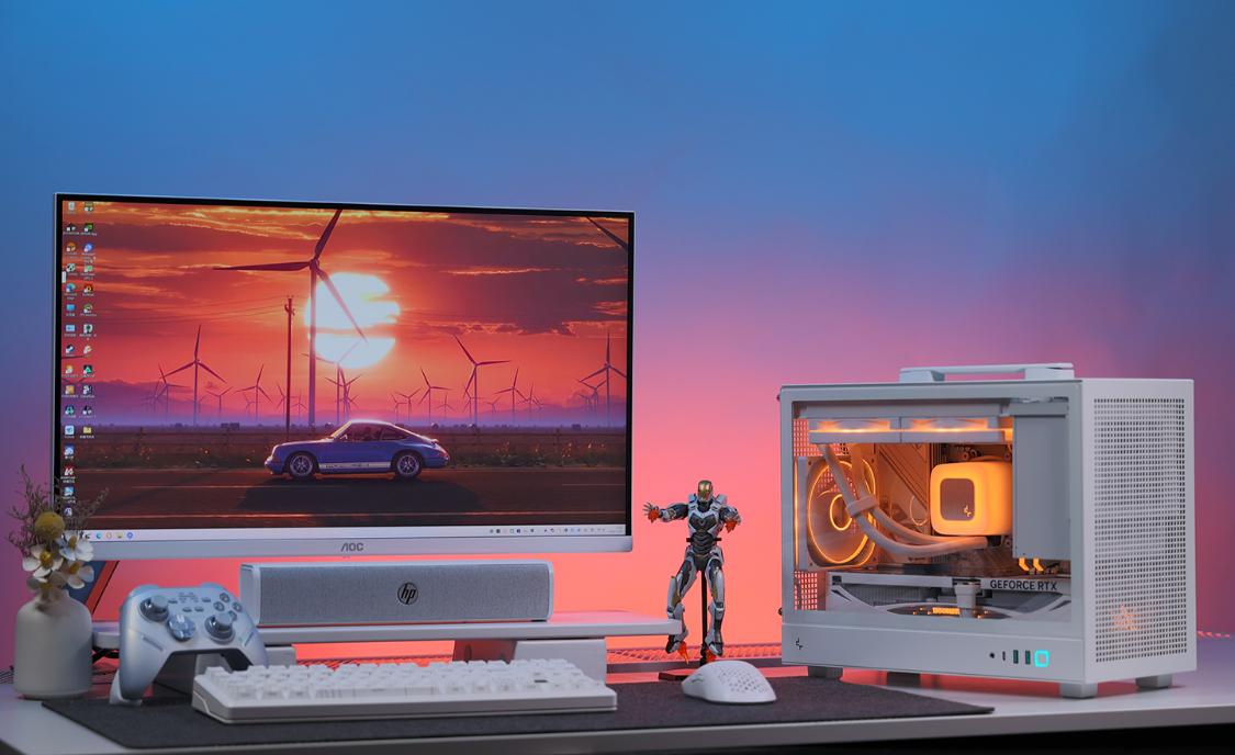 9700X_桌面小钢炮MATX机箱 高颜值小体积主机配置 5070星曜LUNA显卡