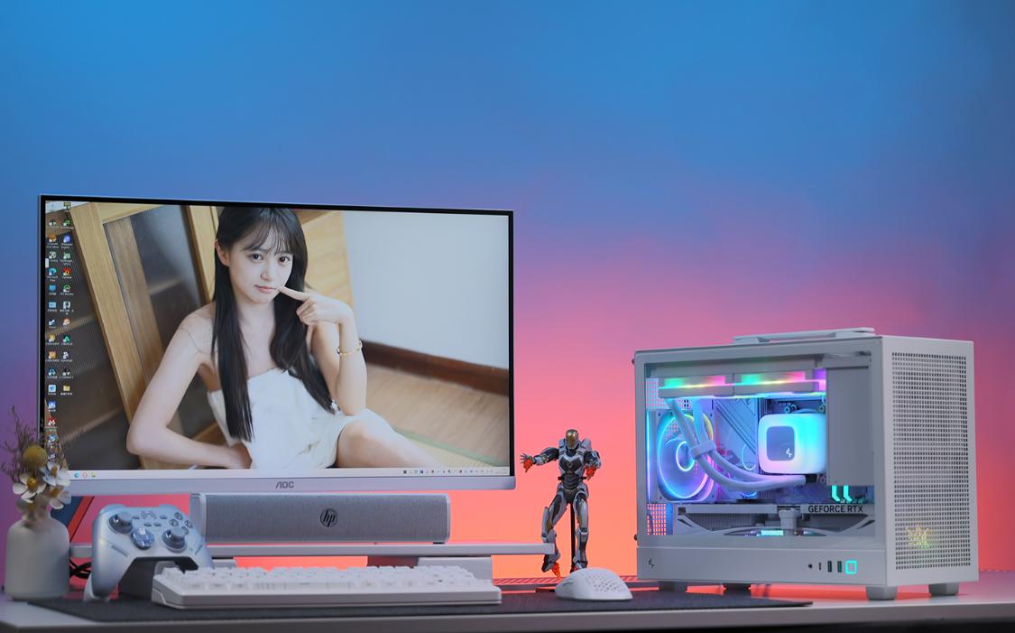 桌面小钢炮MATX机箱 高颜值小体积主机配置 5070星曜LUNA显卡_9700X