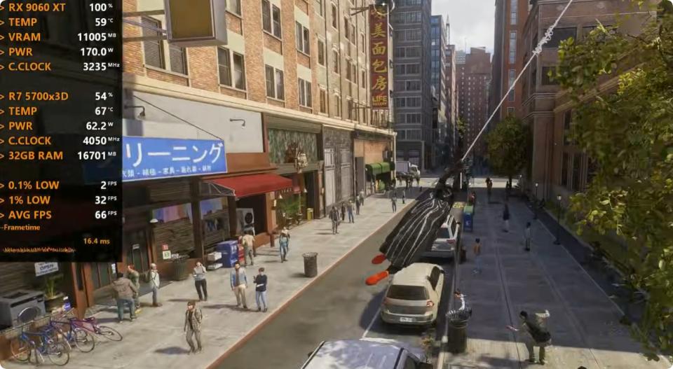 Ryzen 7 5700X3D Radeon RX 9060 XT 16GB 1440P游戏性能测试_DDR5价格暴涨AM4平台过渡方案_5700X