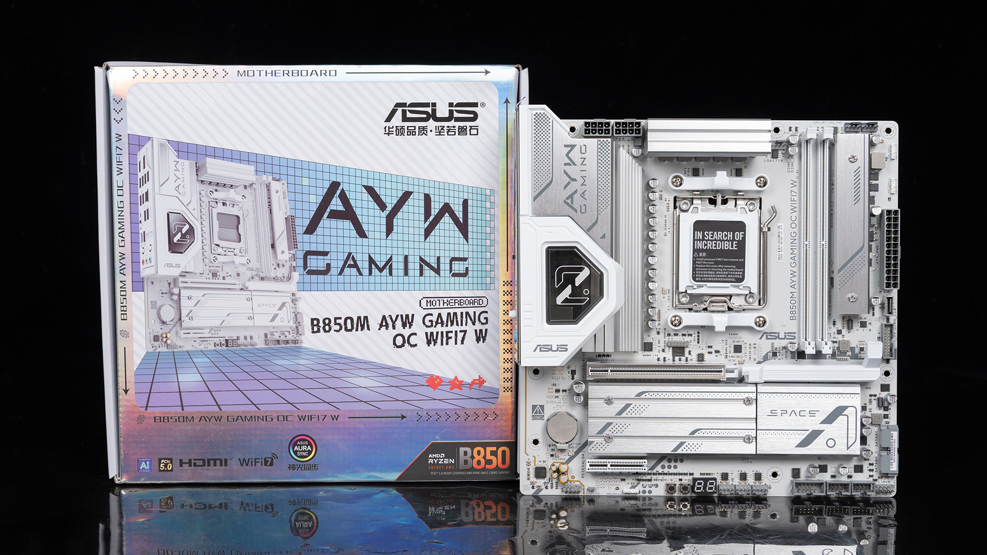 AMD 9800X3D 华硕B850M AYW OC 索泰RTX 5070 Ti 双屏幕超频主机配置_9800X3D