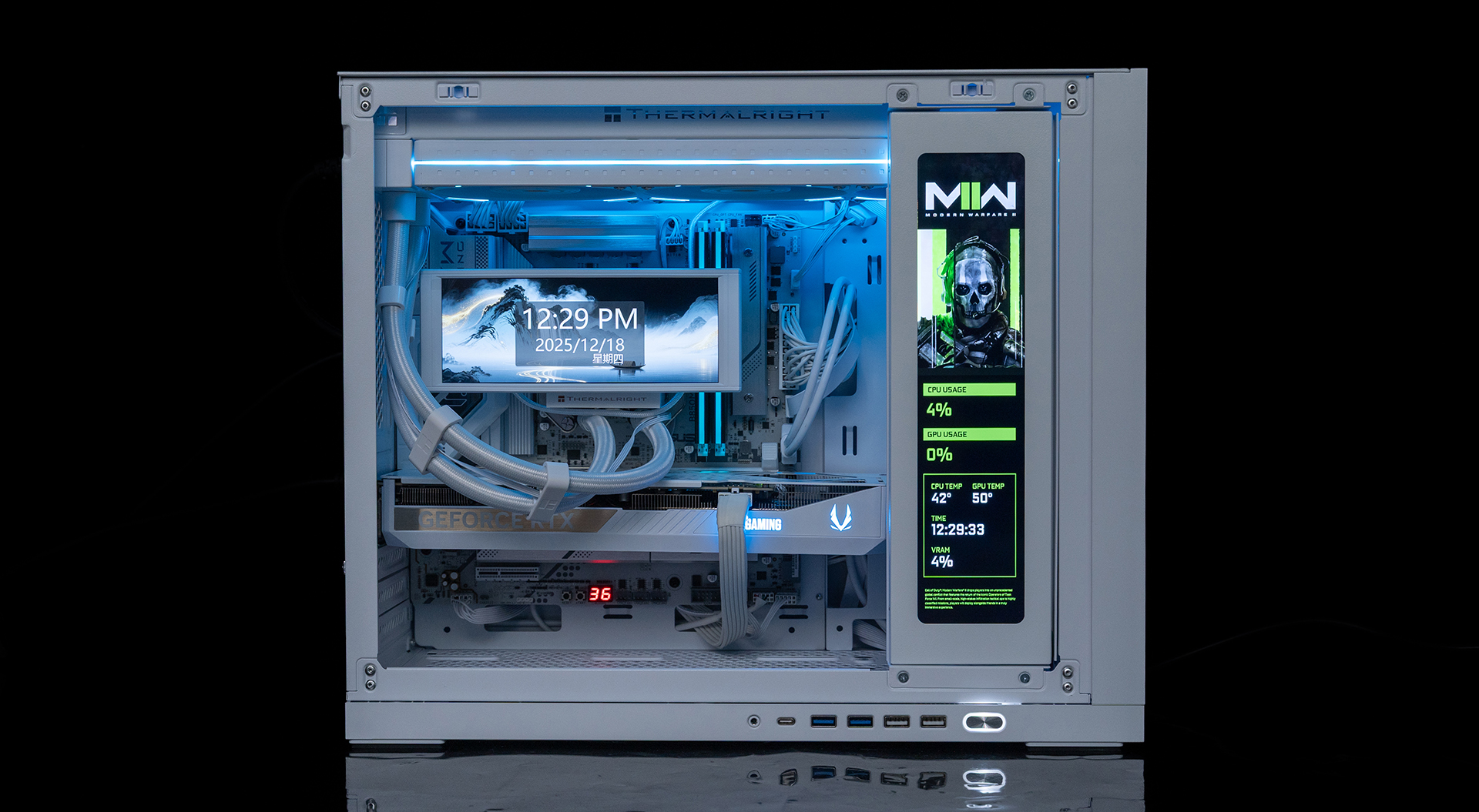 9800X3D_AMD 9800X3D 华硕B850M AYW OC 索泰RTX 5070 Ti 双屏幕超频主机配置