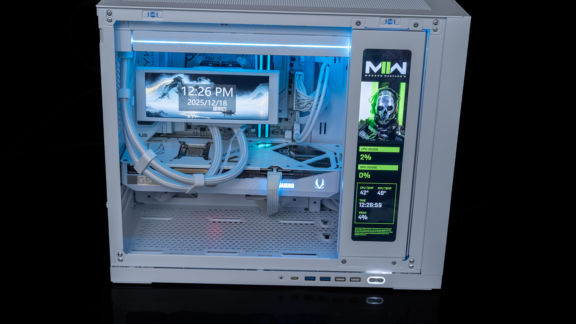 9800X3D_AMD 9800X3D 华硕B850M AYW OC 索泰RTX 5070 Ti 双屏幕超频主机配置