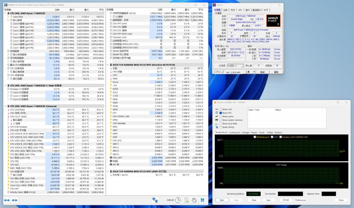 9800X3D_AMD R7-9800X3D 华硕TUF GAMING B850-PLUS WIFI 影驰RTX 5080 HOF OC LAB Deluxe-X