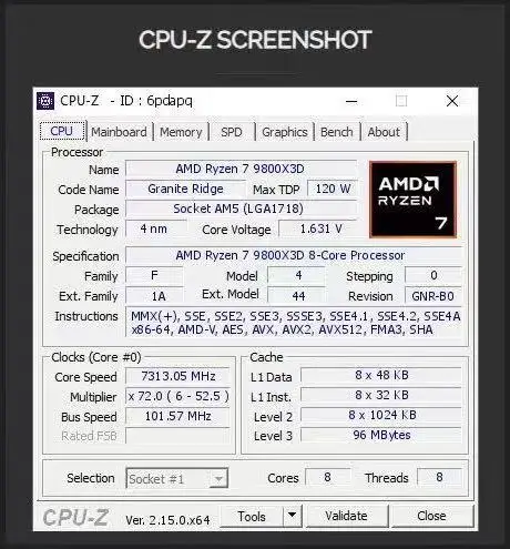 9800X3D_AMD Ryzen 7 9800X3D极限频率测试_技嘉X870 AORUS TACHYON ICE主板超频记录
