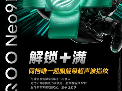 iQOO Neo 9s Pro+将搭载超声波指纹技术,是否意味着开启普及元年?