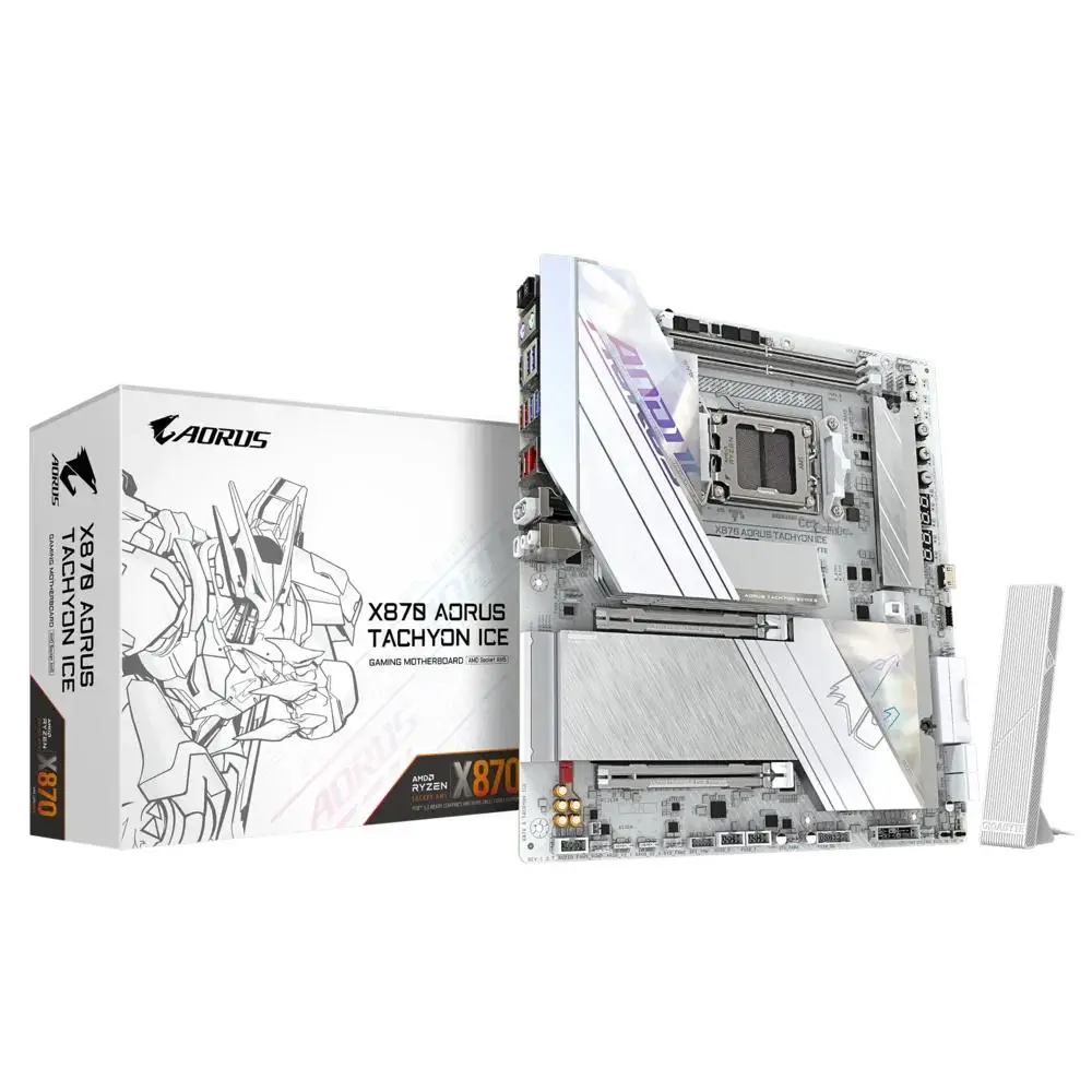 技嘉2025发布会_技嘉X870 AORUS TACHYON ICE 钛冰雕主板超频性能_9800X3D