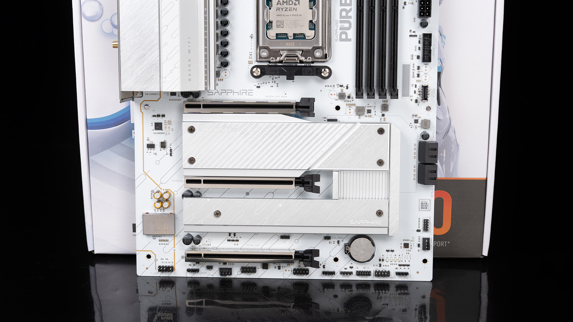 9950X3D_蓝宝石PURE极地B850A WIFI开箱评测_锐龙9 9950X3D B850主板性能测试