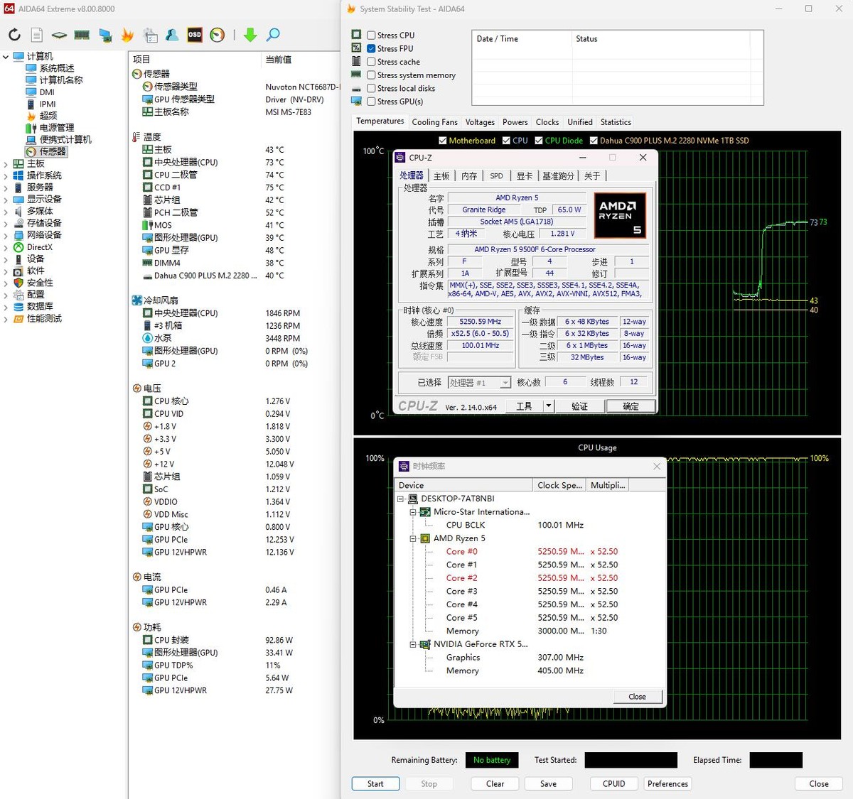 AMD锐龙5 9500F不带核显处理器评测_AMD 9500F性能测试与游戏体验_9500F