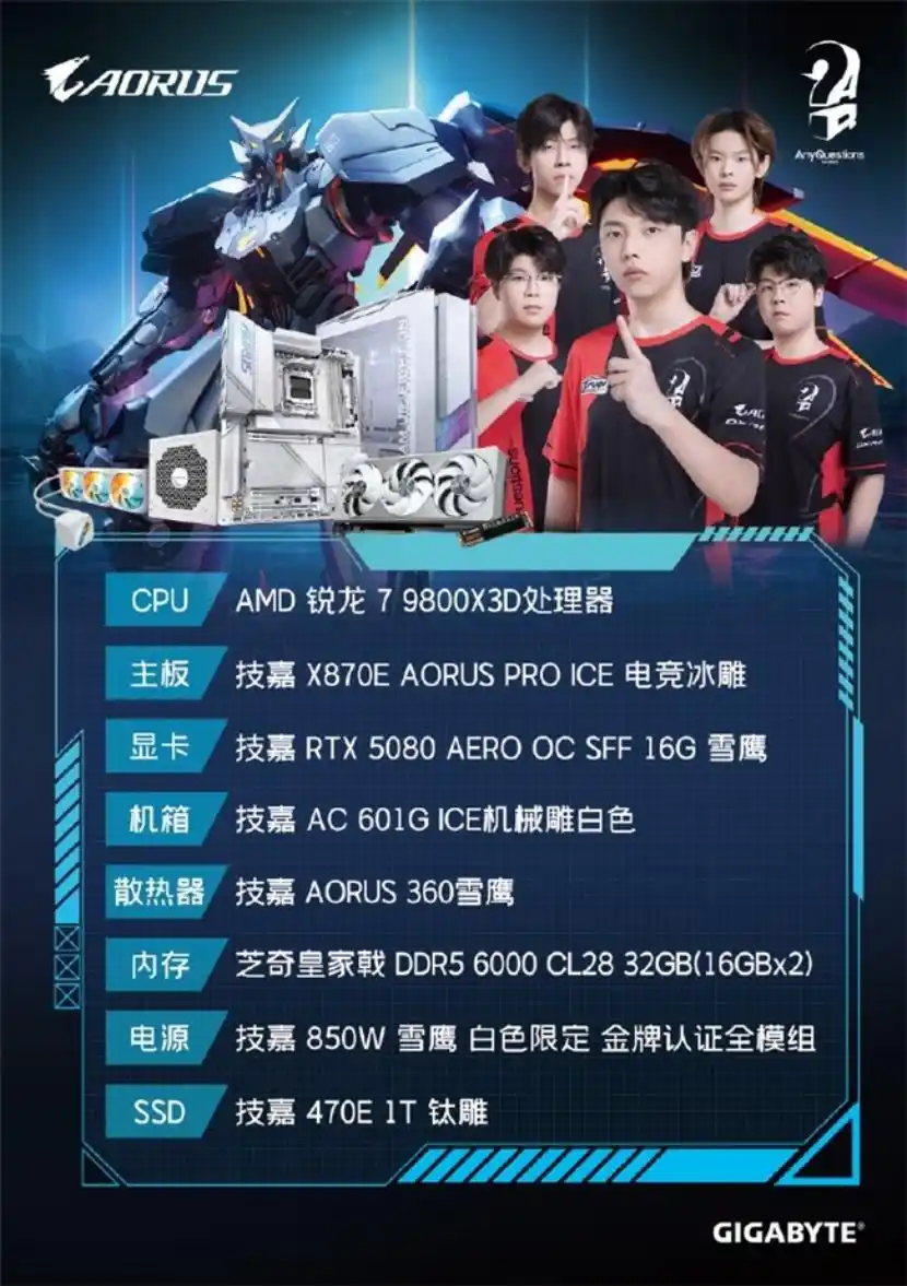 9950X3D_AORUS全明星计划 跨界融合实力彰显 定制高性能主机