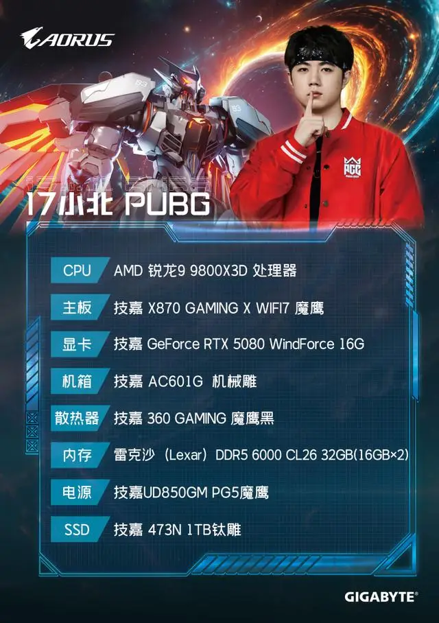 技嘉AORUS全明星计划 跨界名人定制主机 _ 技嘉AORUS个性化设计 硬核性能优化 _9800X3D