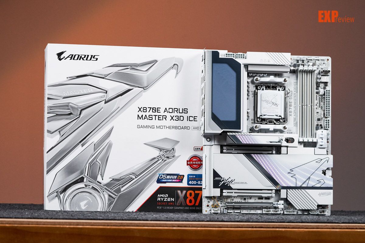 9950X3D_技嘉X870E AORUS MASTER X3D ICE主板 8层背钻PCB主板 X3D Turbo 2.0技术