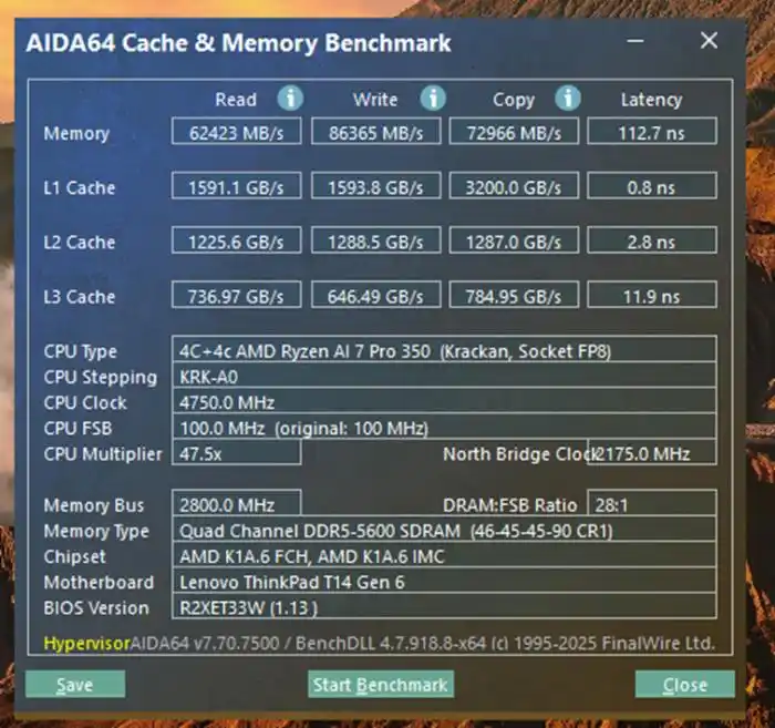 ThinkPad T14 Gen6商用本测评：AMD锐龙AI 7 PRO 350 处理器赋予AI全新体验，显著提升工作效率