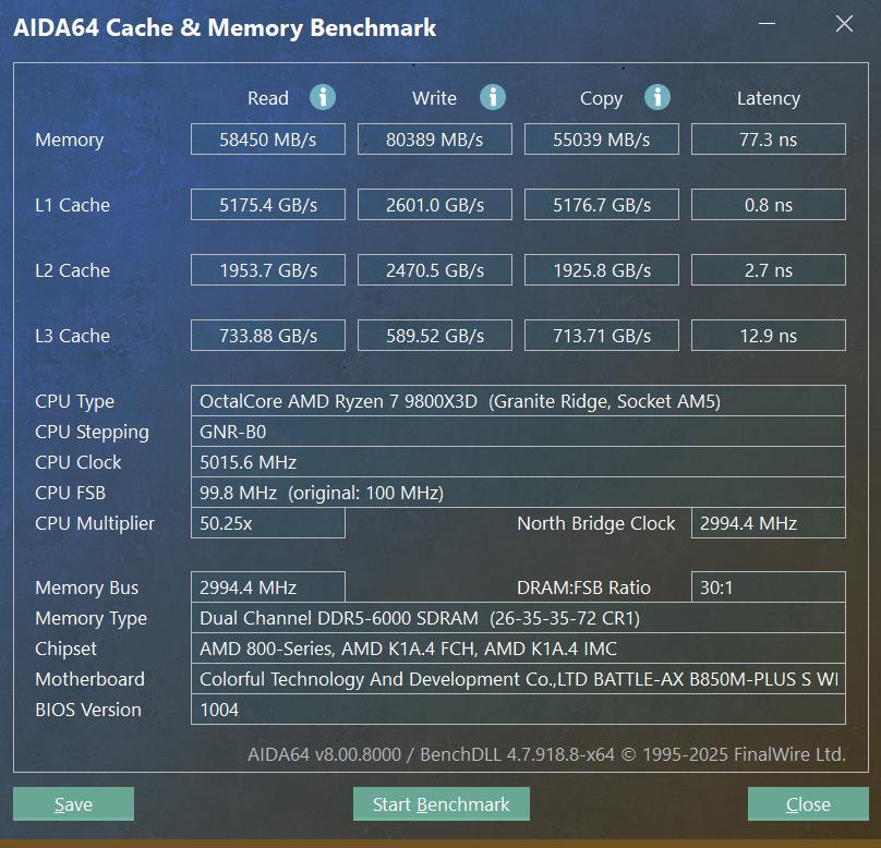 799元坐拥9800X3D全能搭子，七彩虹战斧B850M超级黑刃评测