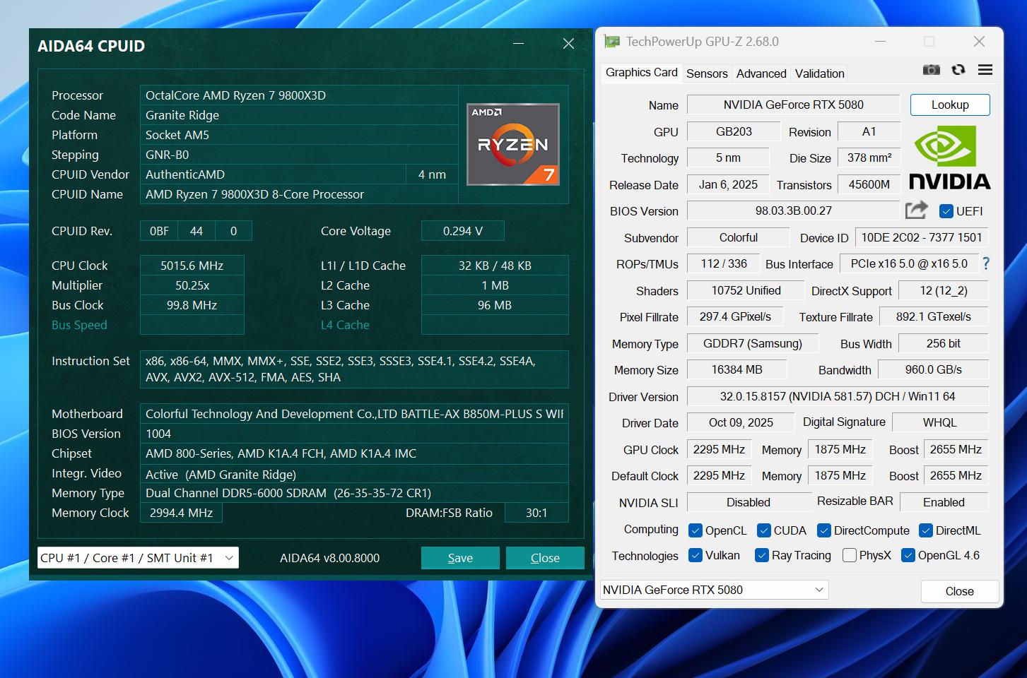 799元坐拥9800X3D全能搭子，七彩虹战斧B850M超级黑刃评测