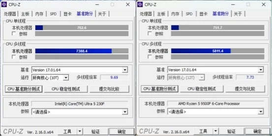 千元装机新标杆：酷睿 Ultra 5 230F 超越锐龙 5 9500F
