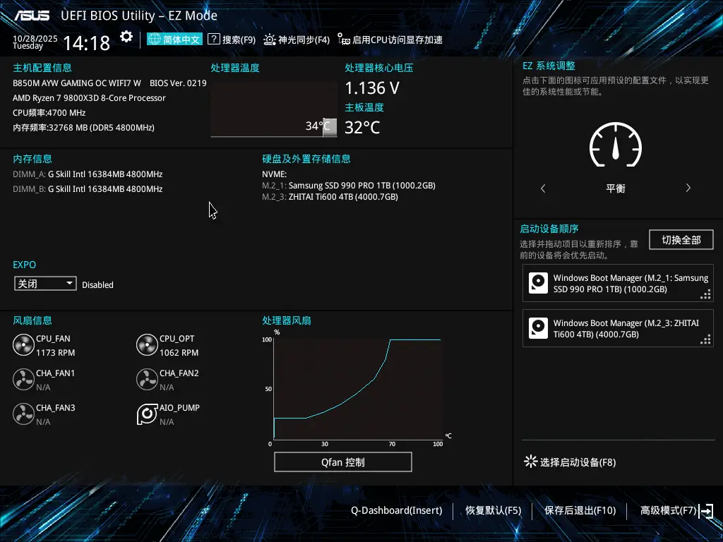 华硕B850M AYW GAMING OC WIFI 7主板评测：千元价格内存超频性能同级罕有
