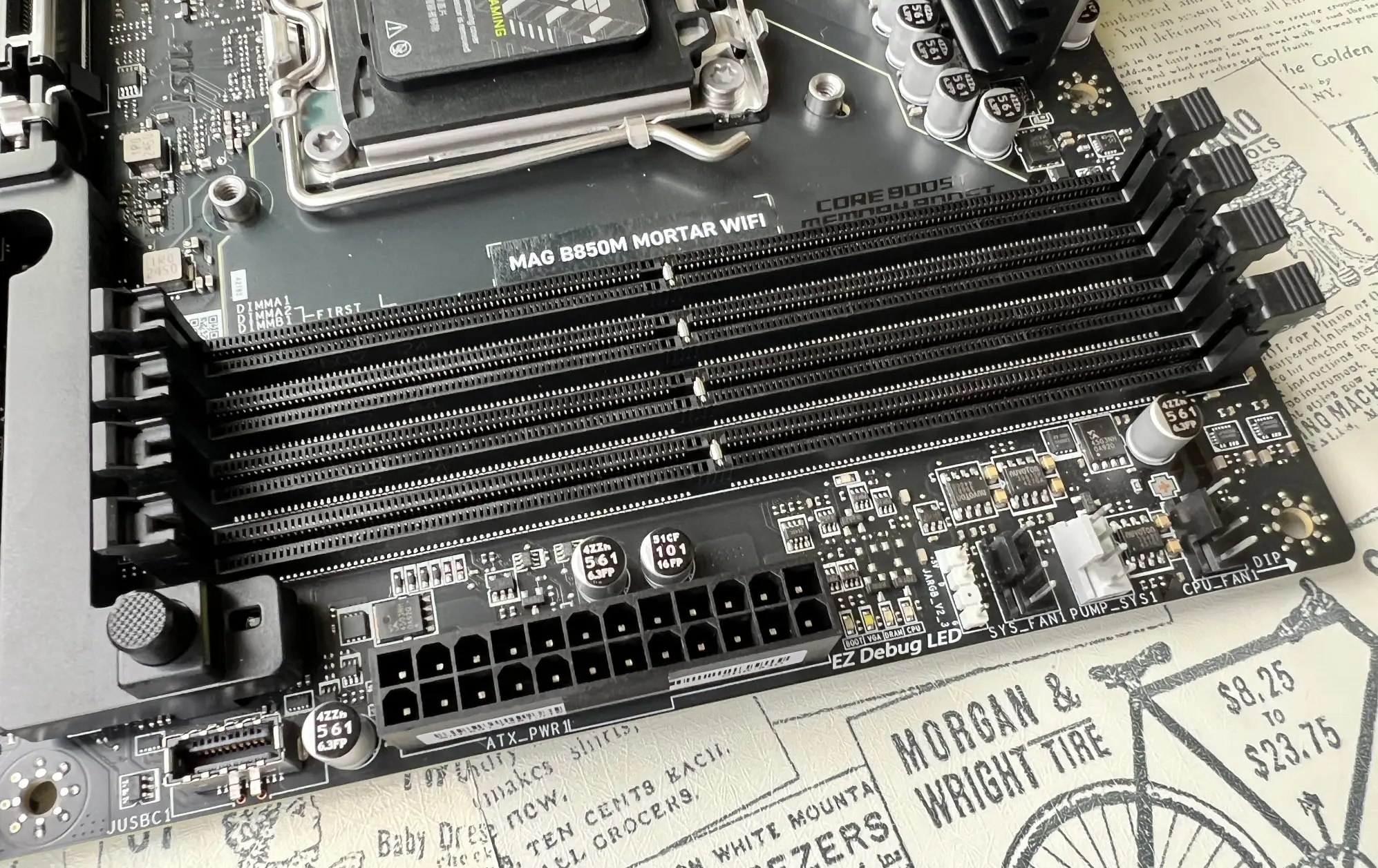 微星MAG B850M MORTAR WIFI迫击炮 主板 性价比_Ryzen AI_微星MAG系列 迫击炮 主板 锐龙9000系列 适配