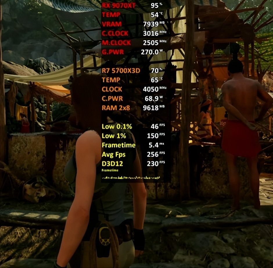 Ryzen 7 5700X3D 显卡搭配推荐_Ryzen 7 5700X3D Radeon RX 9070 XT 16GB 性能测试_5700X