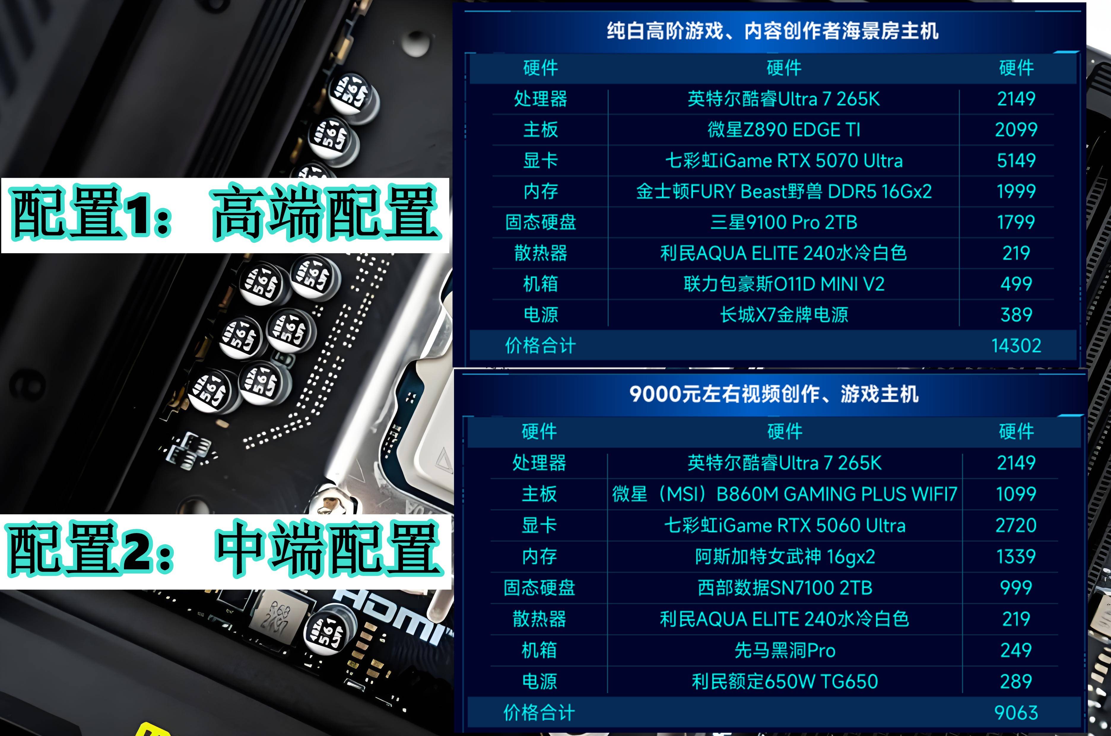  Intel酷睿Ultra7 265K AMD锐龙7 9700X性能对比 _内存涨价 CPU选择 _9700X