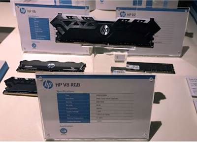 惠普展示贴牌DDR4内存：支持马甲散热和RGB灯效