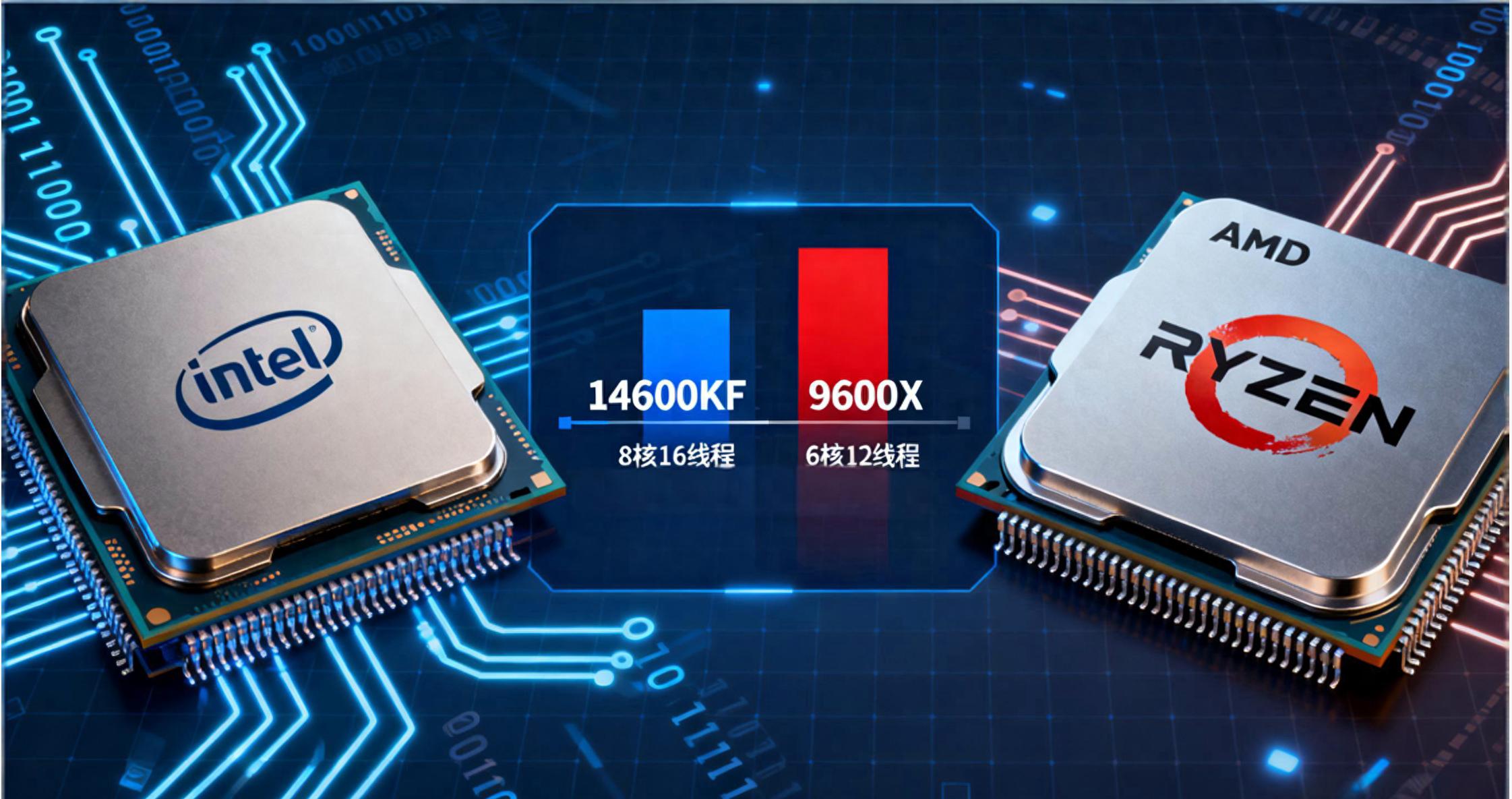 14600KF多核性能优势分析_Intel i5-14600KF vs AMD R5 9600X 1250元选择攻略_9600X