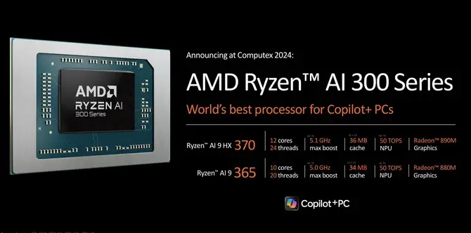  AMD Ryzen AI 300系列移动平台 XDNA2架构 _AMD Ryzen 9000系列处理器 Zen 5架构 _Ryzen AI