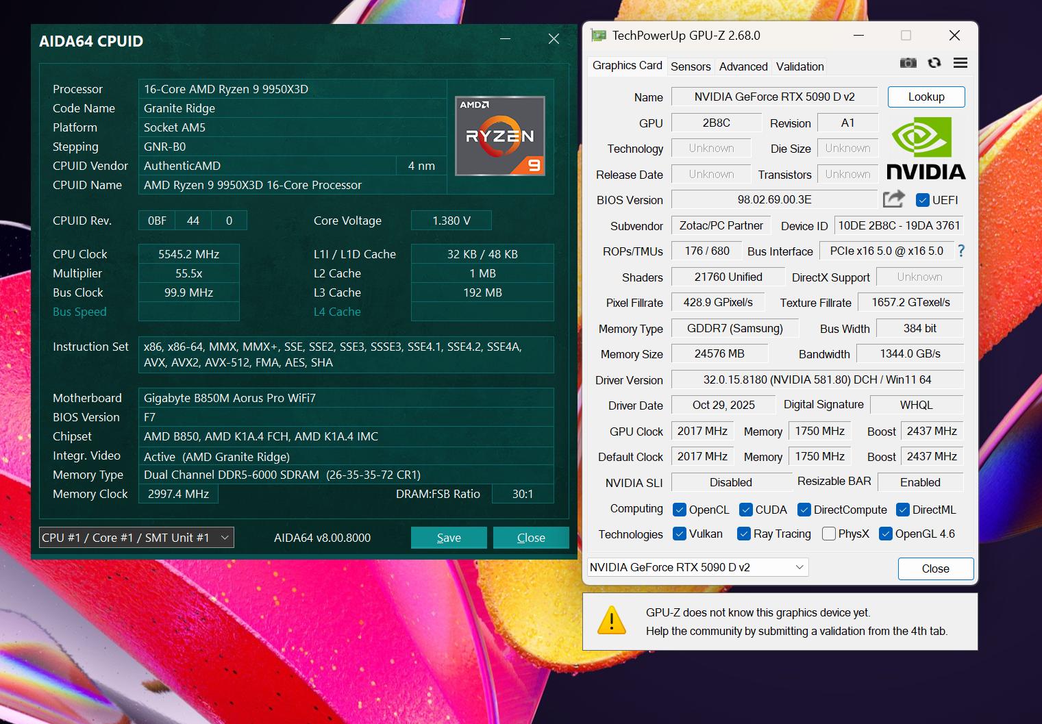 9950X3D_九州风神CH270机箱评测_垂直风道机箱散热方案
