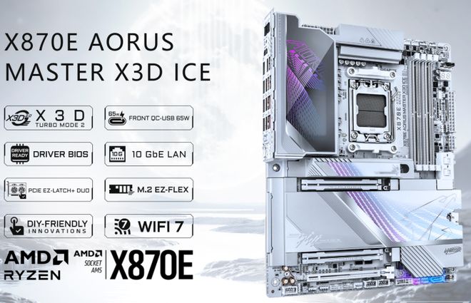 技嘉X870E AORUS PRO X3D ICE主板_技嘉X870E AORUS MASTER X3D ICE主板_9800X3D