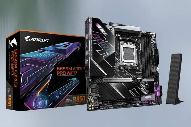 技嘉B850M AORUS PRO WIFI7电竞雕 中端主板推荐_技嘉X3D AORUS PRO X3D ICE主板 AMD锐龙9 9800X3D处理器 双十二装机清单_9800X3D