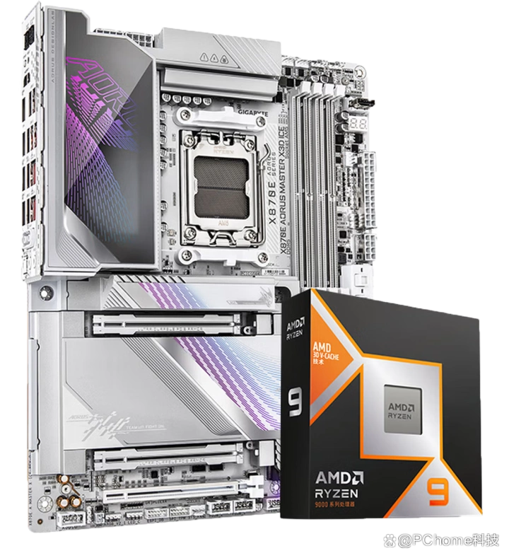 技嘉X870E超级冰雕主板AMD锐龙9 9900X3D套装_9800X3D_技嘉X870E电竞冰雕主板AMD锐龙7 9800X3D套装