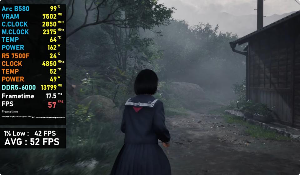 Ryzen 5 7500F游戏性能测试_7500F_ARC B580评测