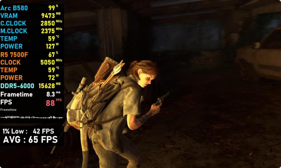 Ryzen 5 7500F游戏性能测试_ARC B580评测_7500F