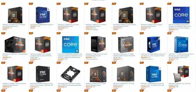 9800X3D_亚马逊平台CPU热销榜_AMD处理器销量优势