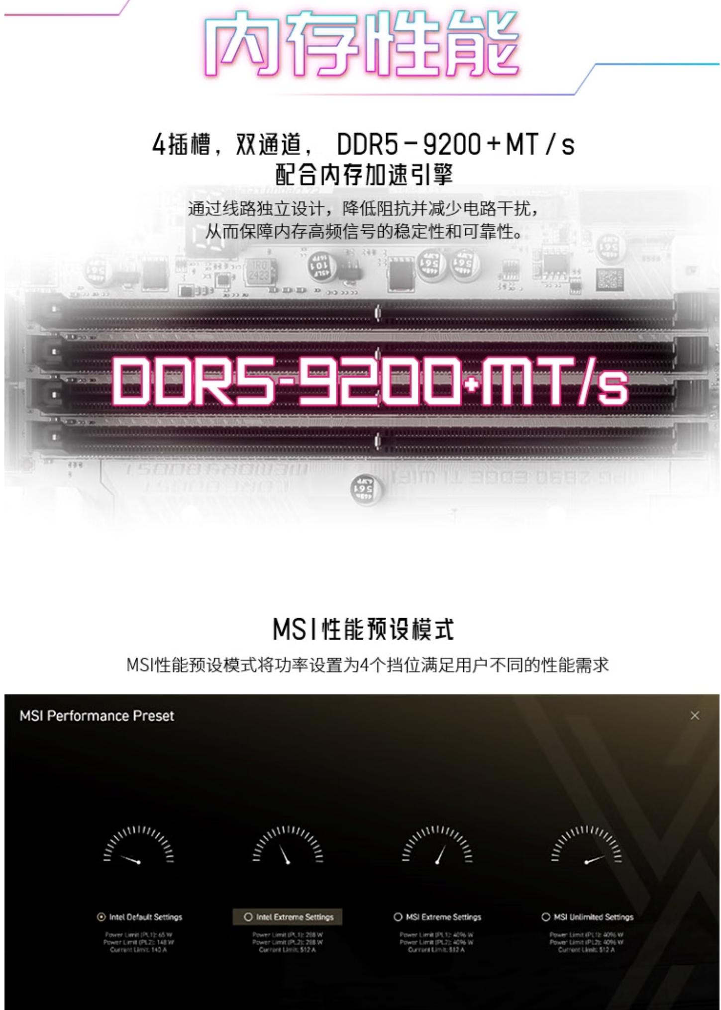 英特尔酷睿Ultra 7 265K 配置单_微星Z890 EDGE TI WIFI 刀锋钛 超频内存_5700G