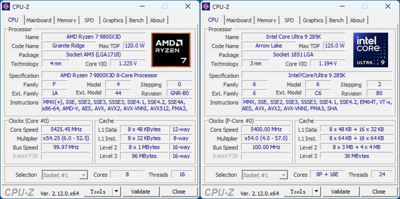 9800X3D_CPU游戏性能对比 锐龙7 9800X3D Ultra9 285K