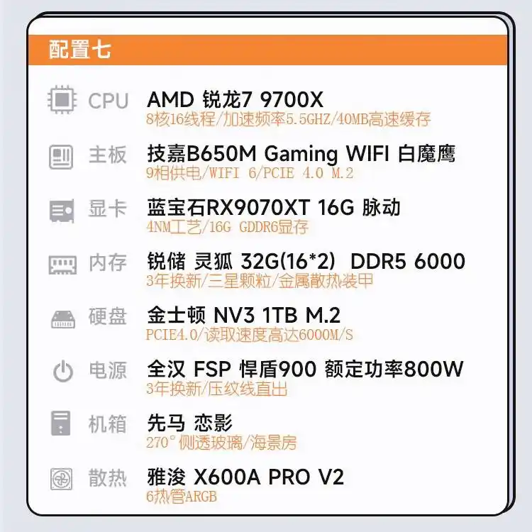 组装电脑品牌排行榜前十名_组装电脑品牌推荐_9700X