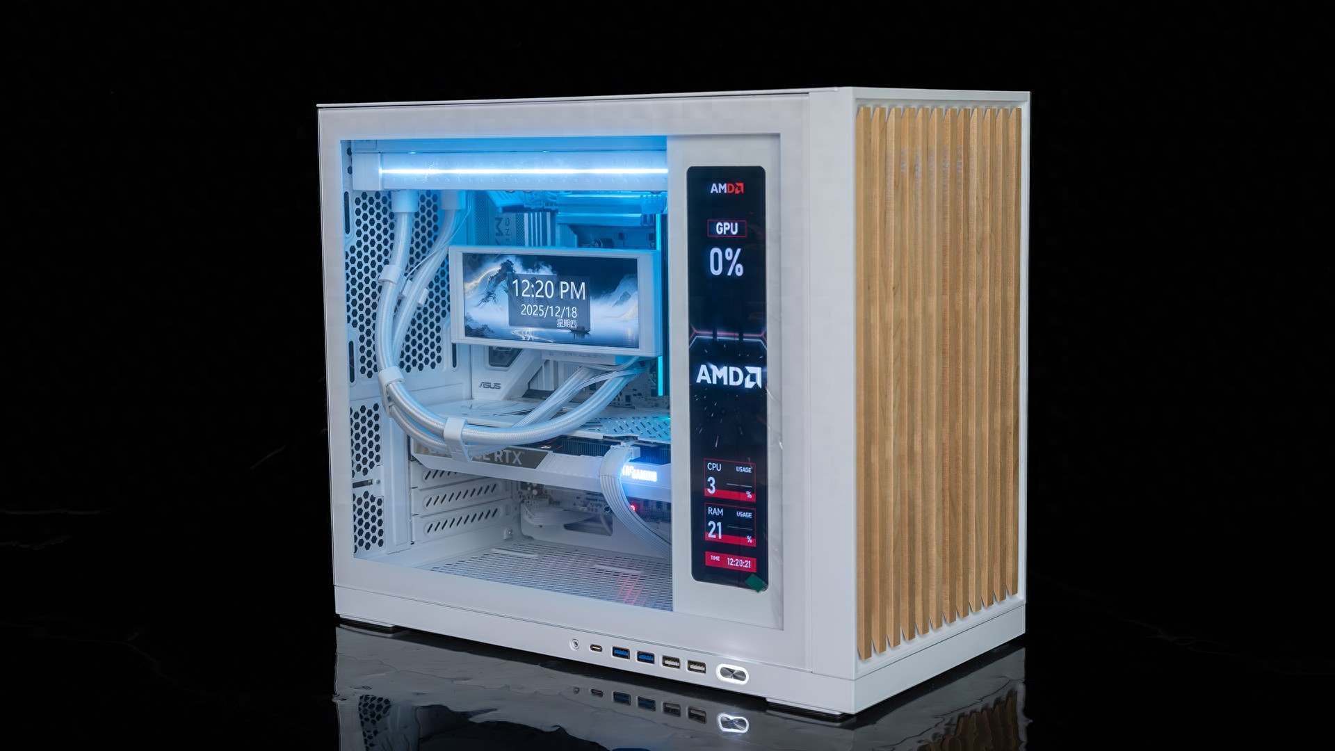 年终装机【双屏&超频】—9800X3D+华硕B850M AYW OC+索泰5070Ti