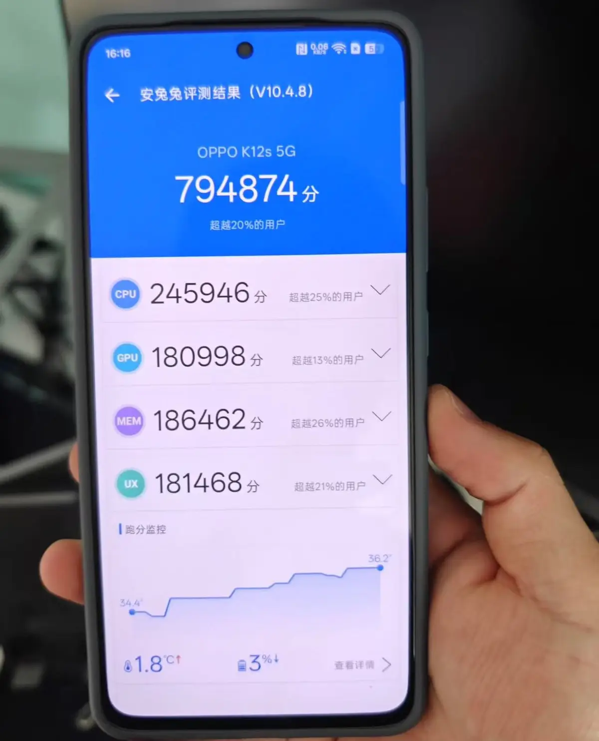 OPPO K12s 7000mAh电池续航 百元机市场性价比手机 OPPO K12s 80W超级闪充性能_5700G