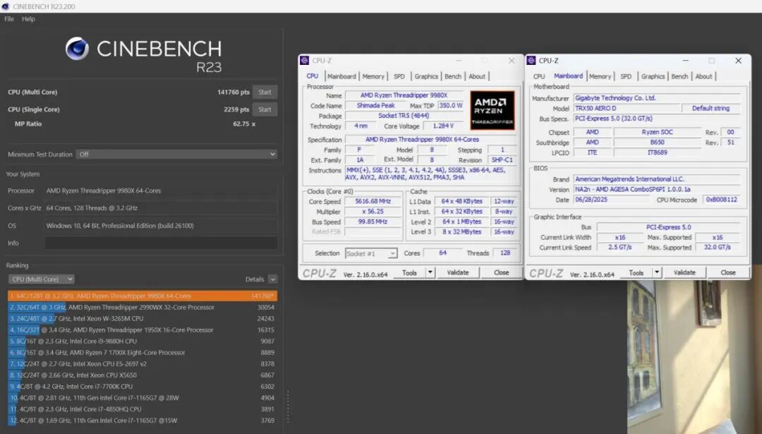 AMD锐龙线程撕裂者9980X处理器_AMD处理器_锐龙9 9950X3D处理器