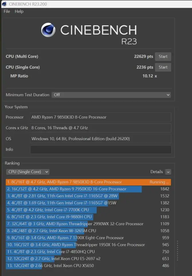 9800X3D_X3D游戏处理器评测_AMD锐龙7 9850X3D性能表现