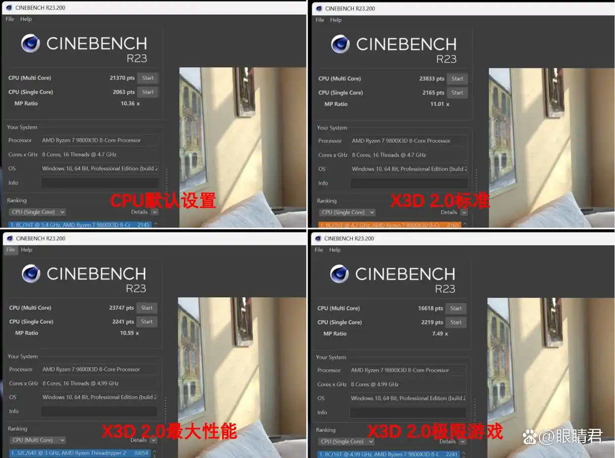 9800X3D_技嘉X870E AORUS MASTER X3D ICE主板 X3D Turbo 2.0模式优化 AMD锐龙9 9850X3D主板性能释放