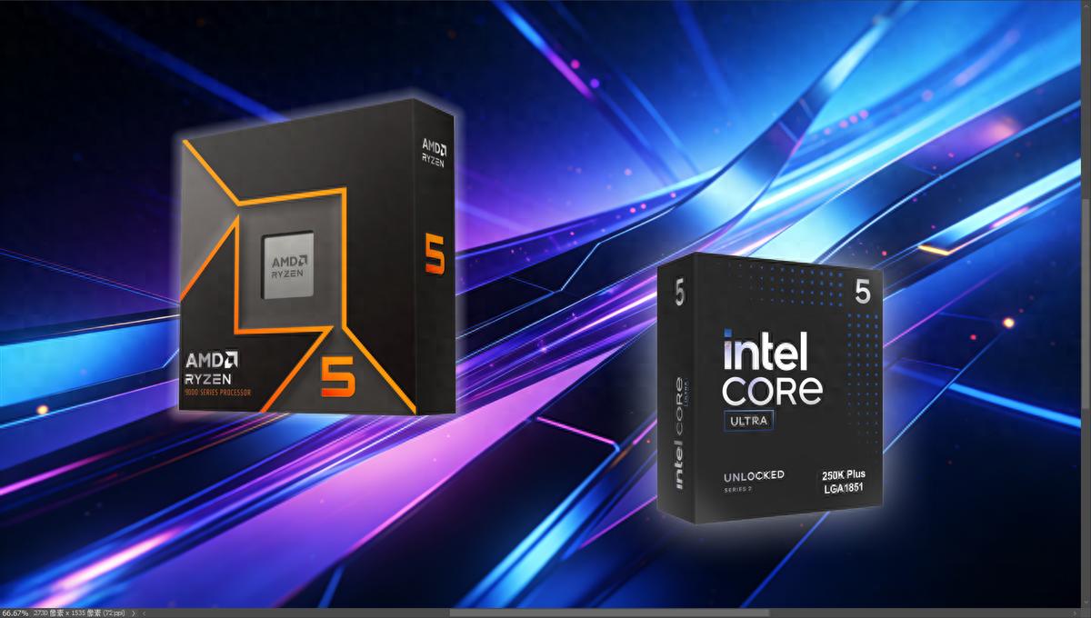 节约成本选单通道内存！锐龙5 9600X性价比完胜酷睿Ultra 5 250K PLUS