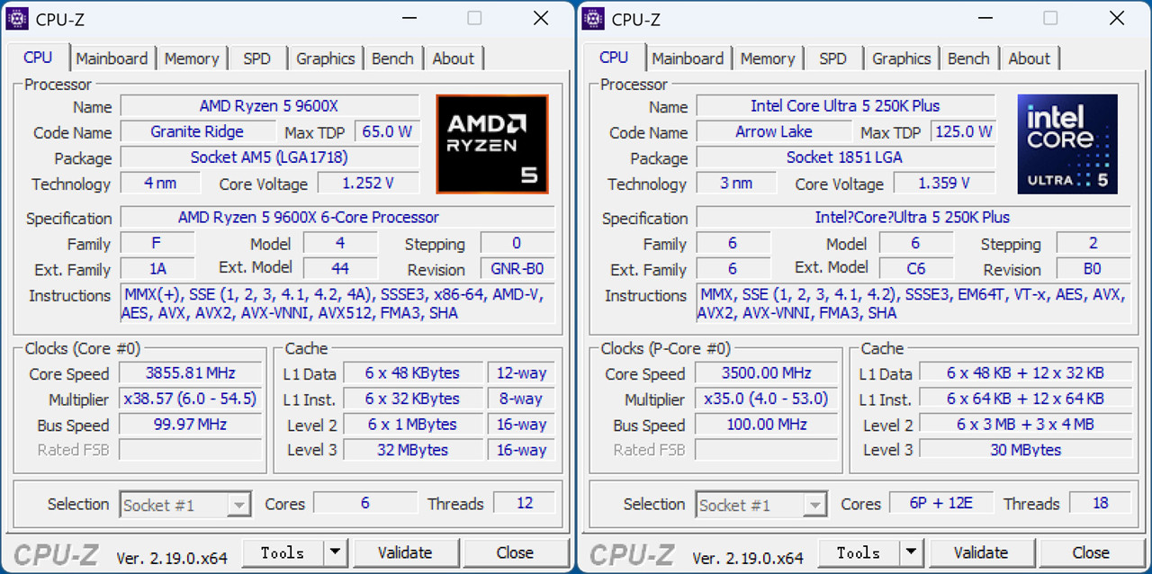 9600X_Intel Ultra5 250K Plus 游戏性能对比 AMD 锐龙5 9600X CPU评测
