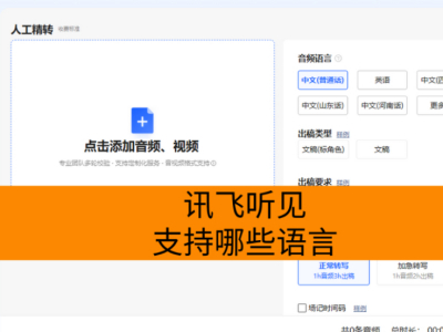 讯飞听见支持哪些语言？