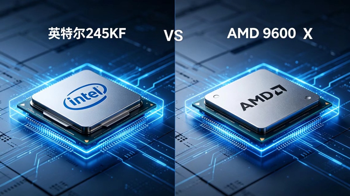 千元CPU性能对比_Intel Core Ultra 5 245KF vs AMD Ryzen 5 9600X_9600X
