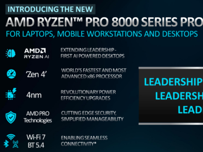 赋能商用AI PC！AMD锐龙PRO 8000/8040系列处理器来了