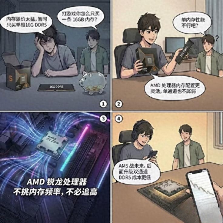 锐龙5 9600X打破常规 单通道内存 竟然还能反超竞品？