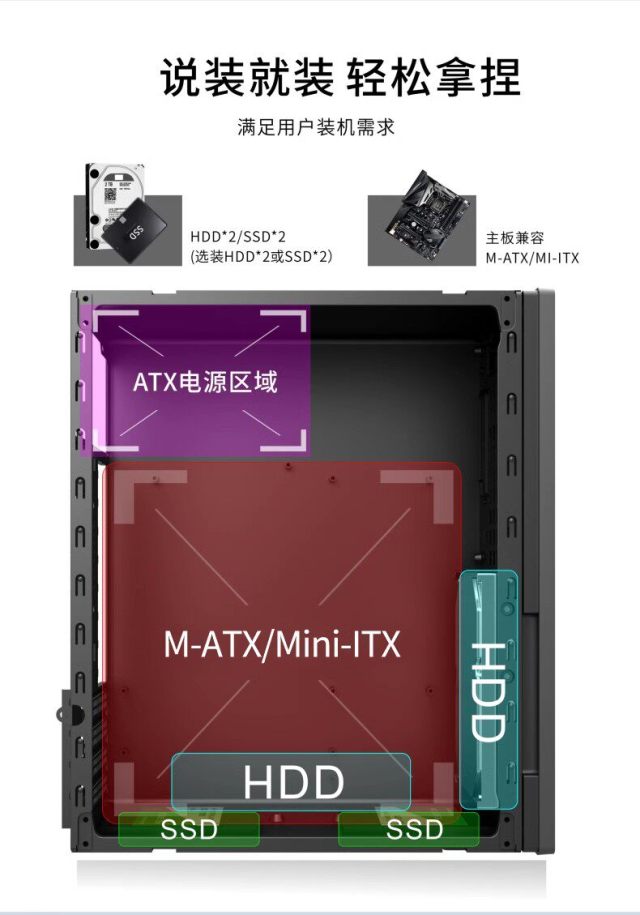 五色鱼公文包机箱_5700G_迷你机箱